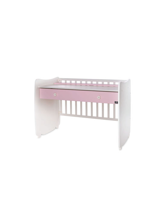 Lorelli Κούνια Dream White / Orchid Pink με Συρτάρι
