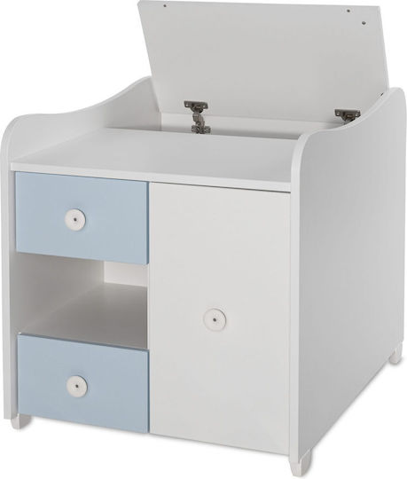 Lorelli Polymorphe Babybett Minimax Weiß/Hellblau mit Schublade