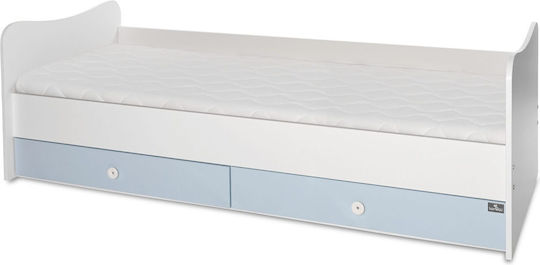 Lorelli Polymorphe Babybett Minimax Weiß/Hellblau mit Schublade