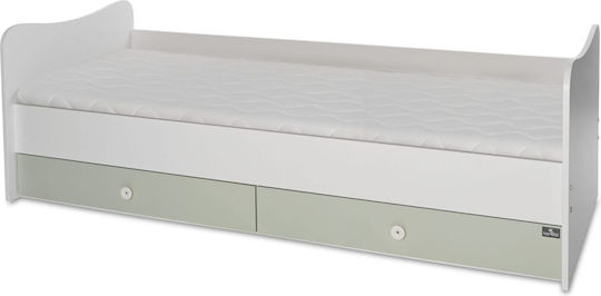 Lorelli Cabriolet Cuna Minimax Alb/Verde Lăptos Cu Sertar