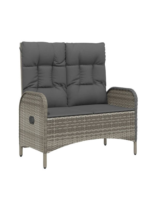 Garden & Outdoor Furniture Sets Dining Room Set 2 Pieces Grey with Pillows