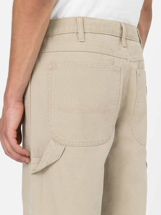 Duck Carpenter Trousers in Straight Line Beige