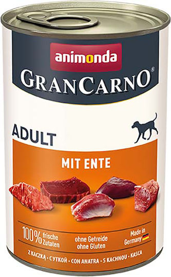 Animonda GranCarno Wet Food Dogs in Cans with Duck Grain-Free & Gluten-Free 400gr