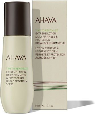 Ahava Time to Revitalize fără culoare Hidratantă & Fermizantă Loțiune Pentru Față cu SPF30 50ml