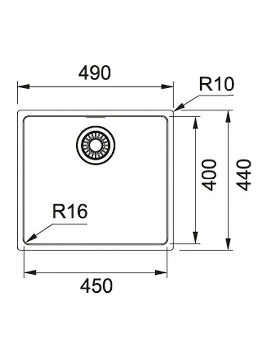 Franke Maris Bowl MRX 210/110-45 3012500631 Undermount Sink Inox Satin W45xD40cm Silver