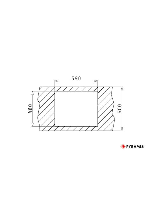 Pyramis Istros 1B 070103911 Drop-In Мивка от Синтетичен Гранит Ш61xД50см Слонова кост