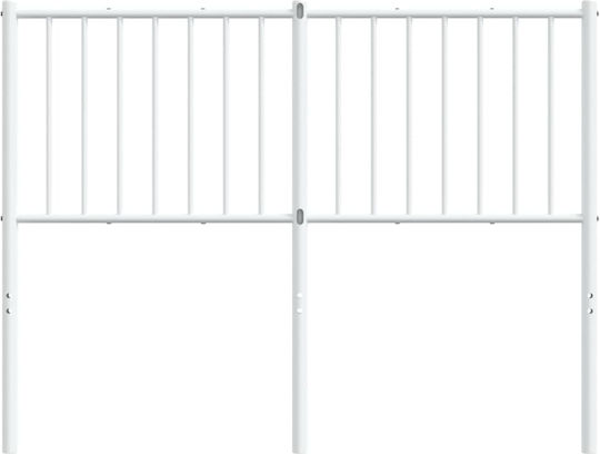vidaXL Metal Bed Headboard White 125x90cm