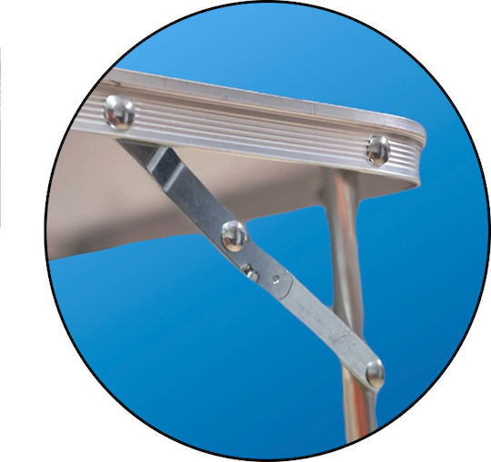 Sidirela Table Aluminum for Camping Foldable 60x40x24.5cm Blue