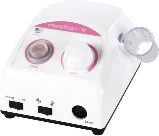 Marathon N2 Τροχός Νυχιών Ρεύματος 50W Λευκός 40000 Στροφών με Πεντάλ