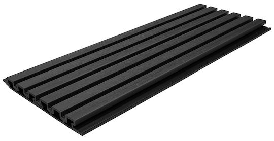 Newplan 3D-Wandpaneel für den Garten aus WPC 290x14.7x2.5cm 1Stück Gray