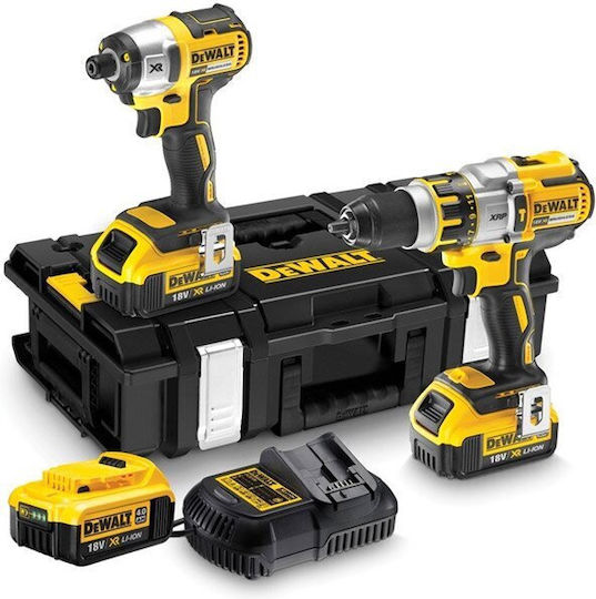 DEWALT DCK276P3 Σετ Κρουστικό Δραπανοκατσάβιδο & Παλμικό Κατσαβίδι Brushless 18V με 3 Μπαταρίες 5Ah και Θήκη