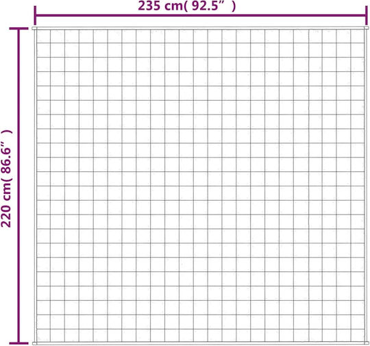 vidaXL Pătură De Gravitație Superdublă 220x235cm Albastră