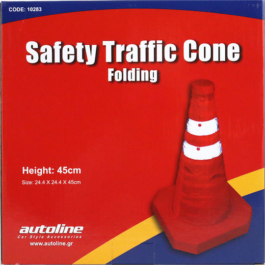 Autoline Κώνος Κυκλοφορίας σε Πορτοκαλί Χρώμα 24.5x25εκ.
