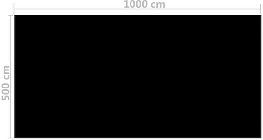 vidaXL Solar Rectangular Pool Cover Black 1000x500cm 1pcs