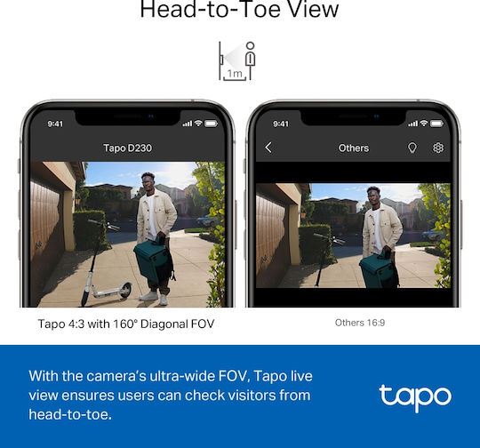 TP-LINK Wi-Fi Doorbell Compatible with Alexa and Google Home v1 White