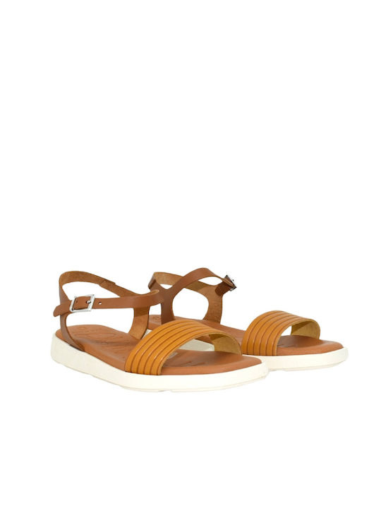 Oh My Sandals Din piele Sandale dama Anatomic în Culoarea Galben