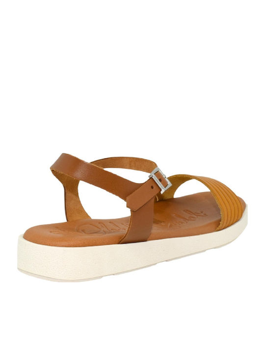 Sandale Casual Damă Anatomici Galbene Din Piele