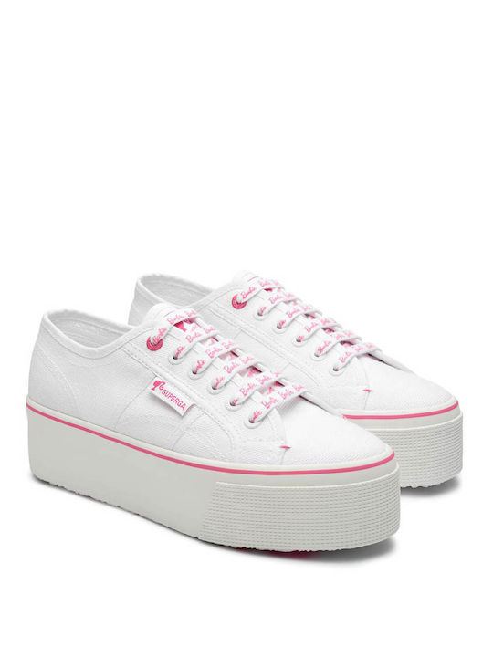 Superga Barbie Classic A01 Γυναικεία Sneakers Λευκά