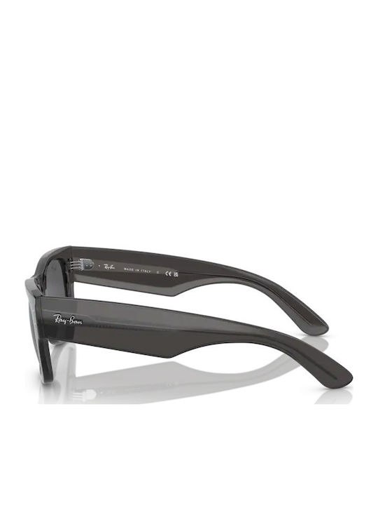 Ray Ban Mega Wayfarer Unisex Ochelari De Soare Cu Ramă Gri Din Plastic Și Lentilă Neagră RB0840S 1390B1