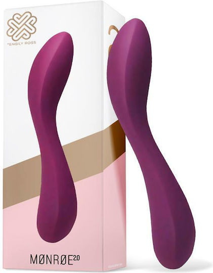 Engily Ross Monroe Vibe Silicone Rechargable Clasic Vibrator 19.1cm Violet