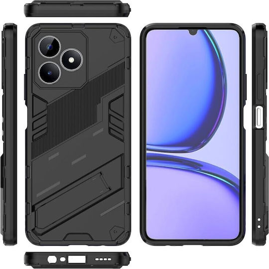 Punk Back Cover Plastic Black (Realme C53)