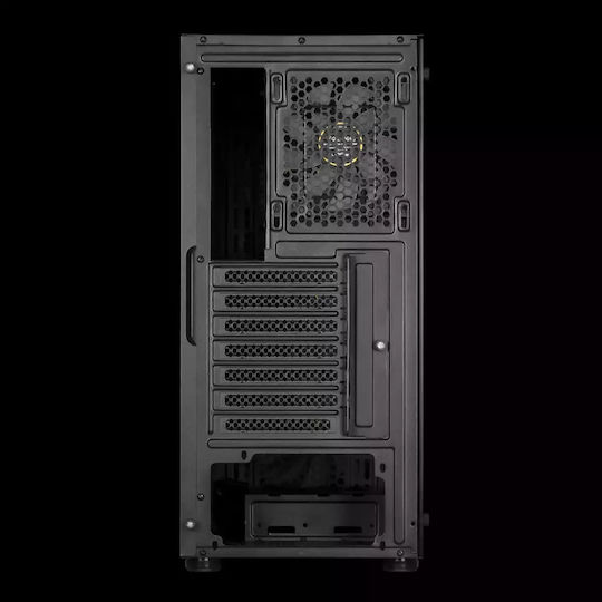 Gamdias AURA GC1 Gaming Midi Tower Κουτί Υπολογιστή με Πλαϊνό Παράθυρο και RGB Φωτισμό Μαύρο
