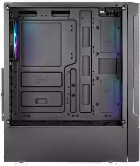 Gamdias Talos E3 Mesh Gaming Midi Tower Κουτί Υπολογιστή με Πλαϊνό Παράθυρο και RGB Φωτισμό Μαύρο
