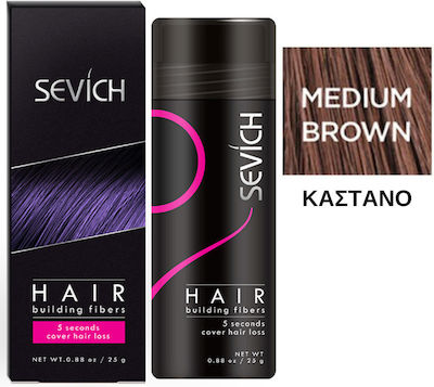 Sevich Fibre Acoperirea Subțierii Părului cu keratină Hair Building Medium Brown 25gr