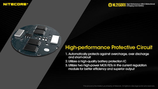 NiteCore Επαναφορτιζόμενη Μπαταρία 21700 Li-ion 5000mAh 3.6V 1τμχ
