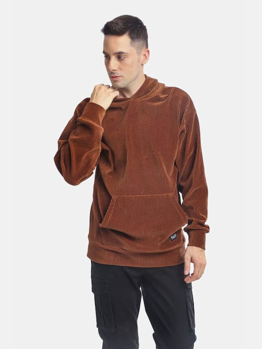 Paco & Co Herren Sweatshirt mit Kapuze Camel