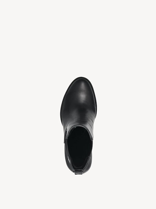 Damen Chelsea Stiefeletten mit hohem Absatz Schwarz