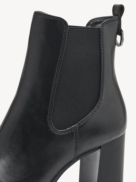 Damen Chelsea Stiefeletten mit hohem Absatz Schwarz