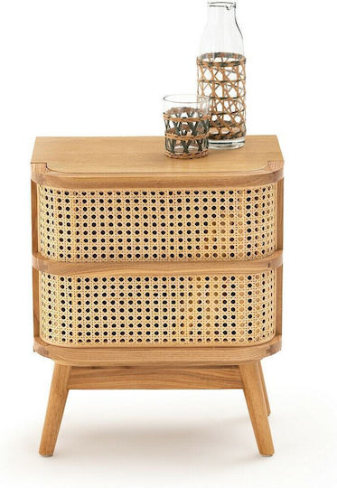 Nachttisch Holz Beige 30x42cm