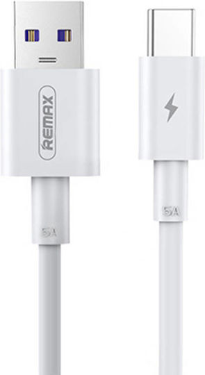 Remax RC-175A USB 2.0 Cable USB-C male - USB-A 100W Λευκό 2m RC-183A
