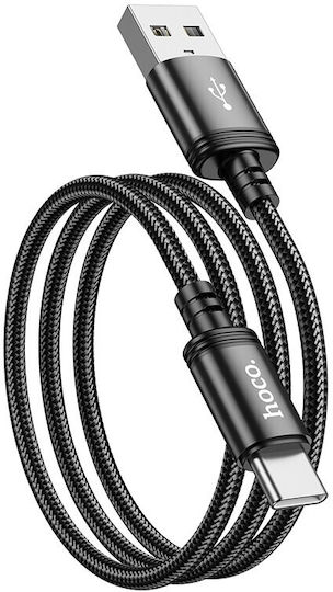 Hoco X89 Braided USB 2.0 Cable USB-C male - USB-A Μαύρο 1m