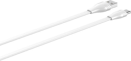Ldnio LS550 Cablu USB 2.0 USB-C Masculin - USB-A Alb 0,2 m