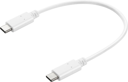 Sandberg USB 2.0 Kabel USB-C männlich - USB-C 65W Weiß 0.2m (136-30)
