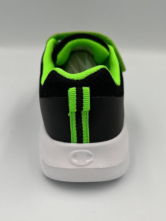 Evolve Kids Sports Shoes Running with Hoop & Loop Closure Black