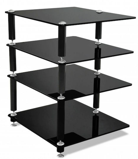 NorStone Bergen 2 Мебел за Hi-Fi Черен 55.9x70.9x50см