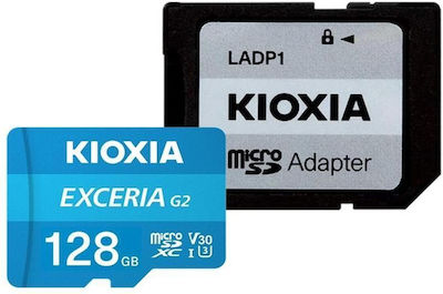 Kioxia Exceria G2 microSDXC 128GB Clasa 10 U3 V30 UHS-I cu adaptor