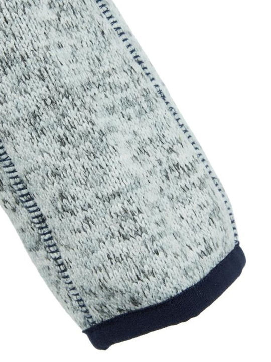 Fleece Παιδική Φούτερ Ζακέτα με Κουκούλα Γκρι