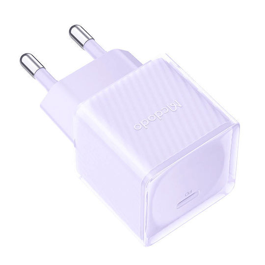 Mcdodo Зарядно Устройство Без Кабел GaN с USB-C Изходен Порт 20W Power Delivery Лилаво CH-3773