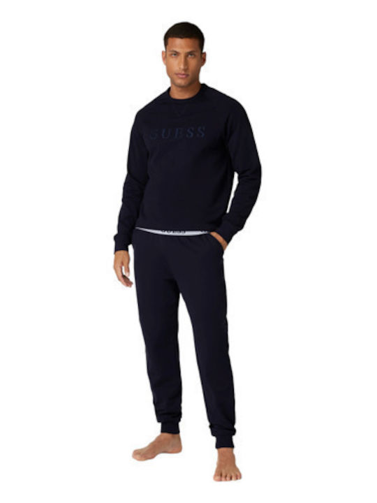 Sweatpants with Elastic Navy Blue