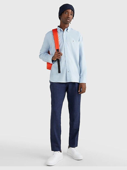 Long-sleeved Cotton Shirt Light Blue