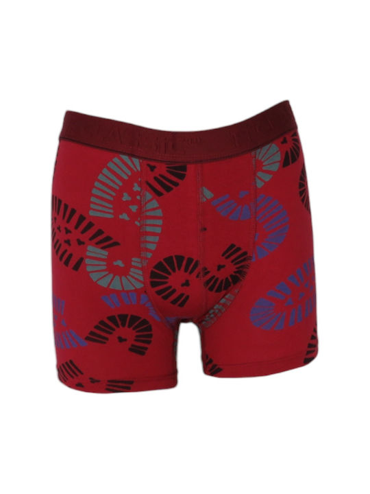 Privato Men's Boxer Burgundy with Patterns