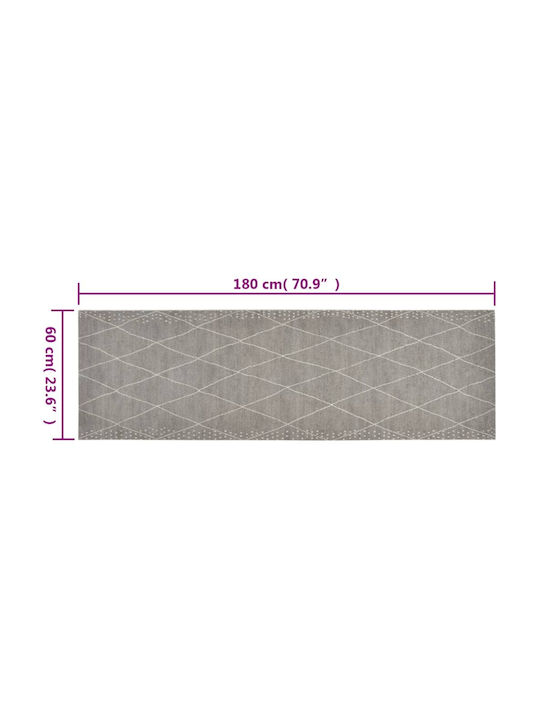 vidaXL Kitchen Mat Runner with Anti-slip Underlay Gray 60x180εκ.