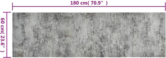vidaXL Küchenmatte für den Flur mit rutschfestem Unterlage Gray 60x180εκ.