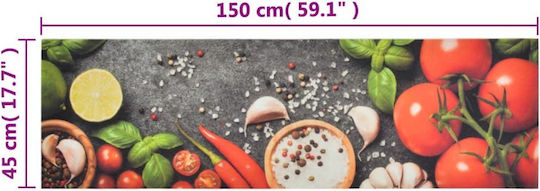 vidaXL Kitchen Mat Runner with Anti-slip Underlay Multicolour 45x150εκ.