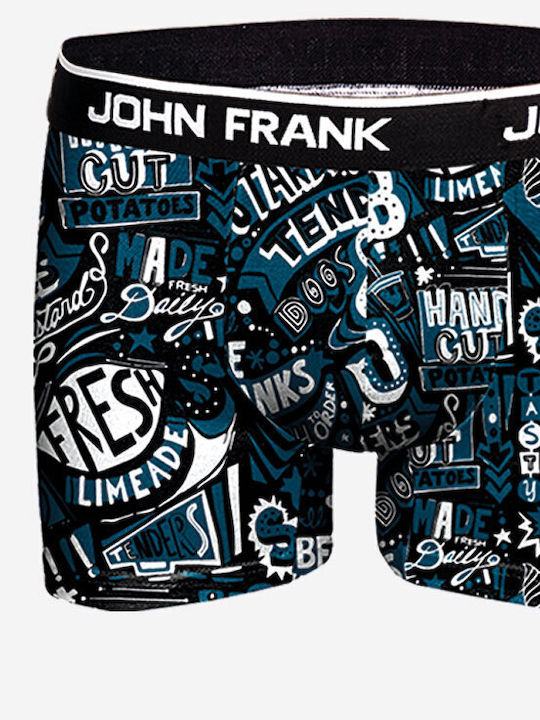 John Frank Blue Shakes Herren Boxershorts Mehrfarbig mit Mustern 1Packung