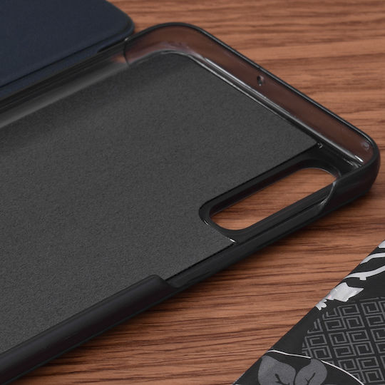 Techsuit eFold Series Back Cover Plastic / Piele Magnetic Albastru (Galaxy A30s)